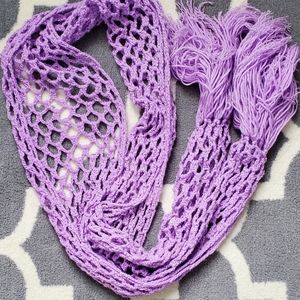 Hand-crocheted Purple Scarf